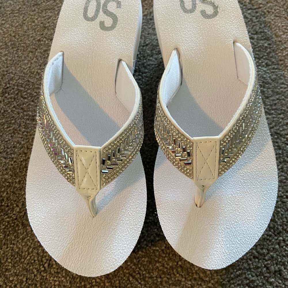 White Flip Flops